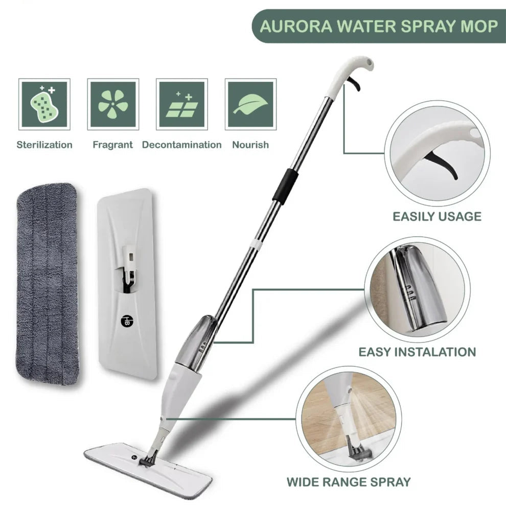 Spray Mop with Refillable Bottle