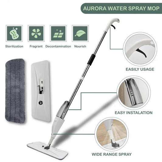 Spray Mop with Refillable Bottle