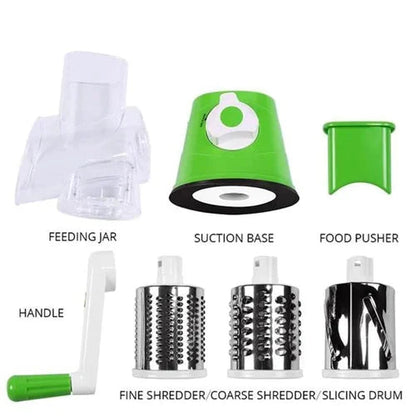 3 in 1 Manual Rotary Vegetable Drum Cutter
