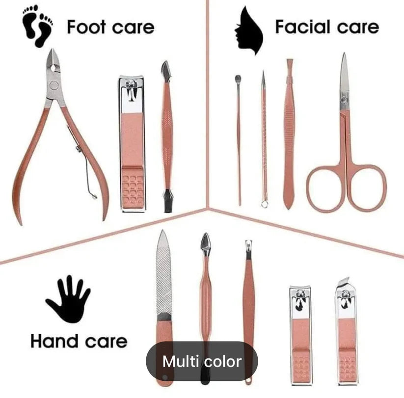 16pcs Manicure Pedicure Grooming Kit