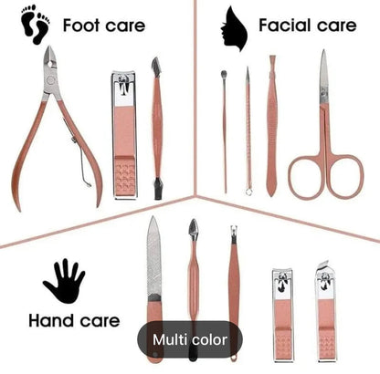 16pcs Manicure Pedicure Grooming Kit