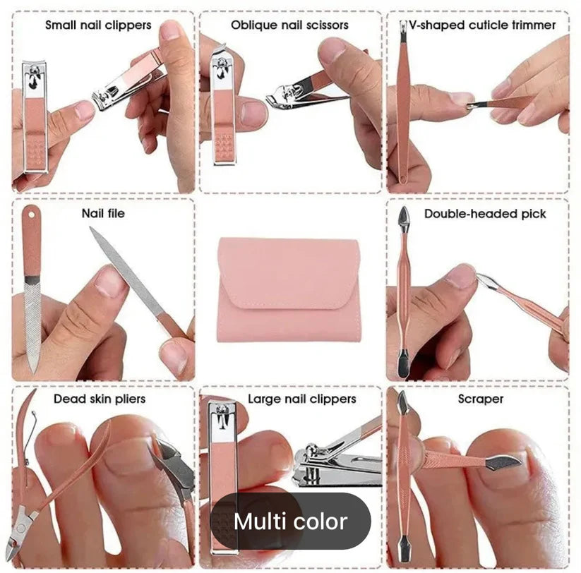 16pcs Manicure Pedicure Grooming Kit